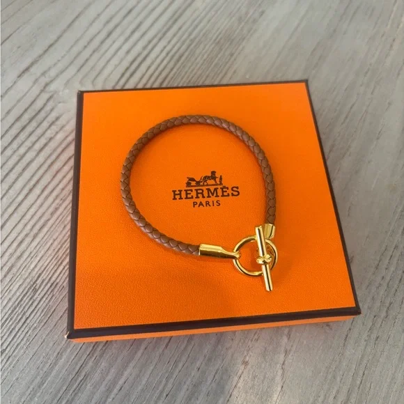 Hermes Glenan Bracelet in Gold Brown